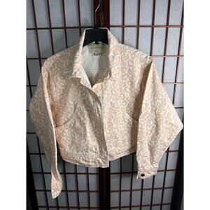 Anthropologie Pilcro and the Letterpress Cheetah Trucker Jacket Small